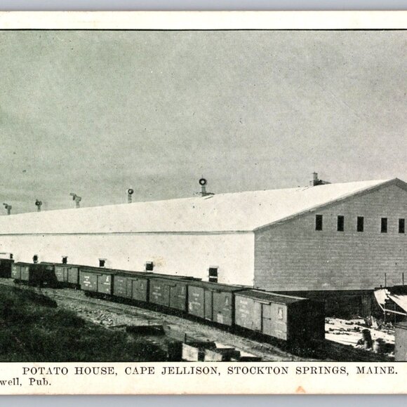 Vintage Postcard Of Potato House Cape Jellison Stockton Springs Maine  #1298 - Picture 1 of 2